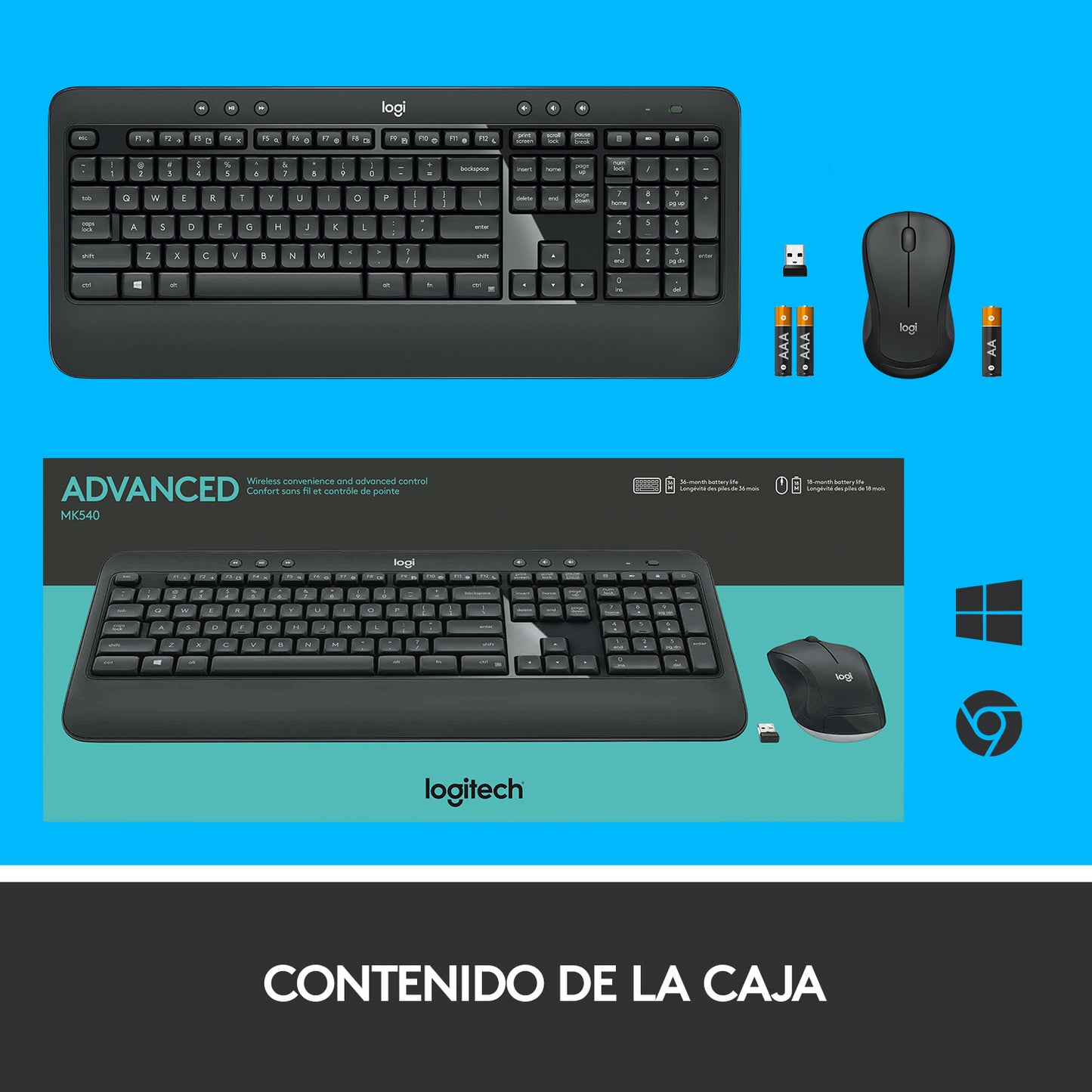 Combo Teclado y Mouse Logitech MK540