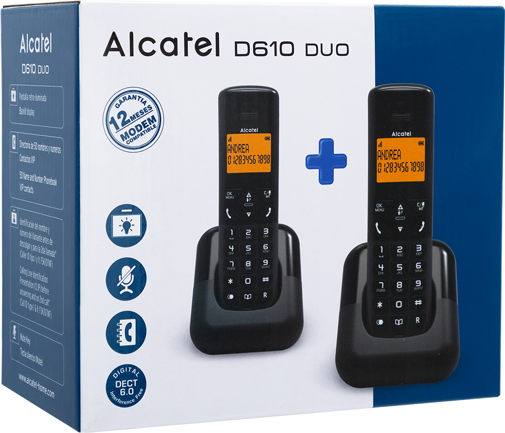 Teléfono Inalámbrico Alcatel D610 Duo
