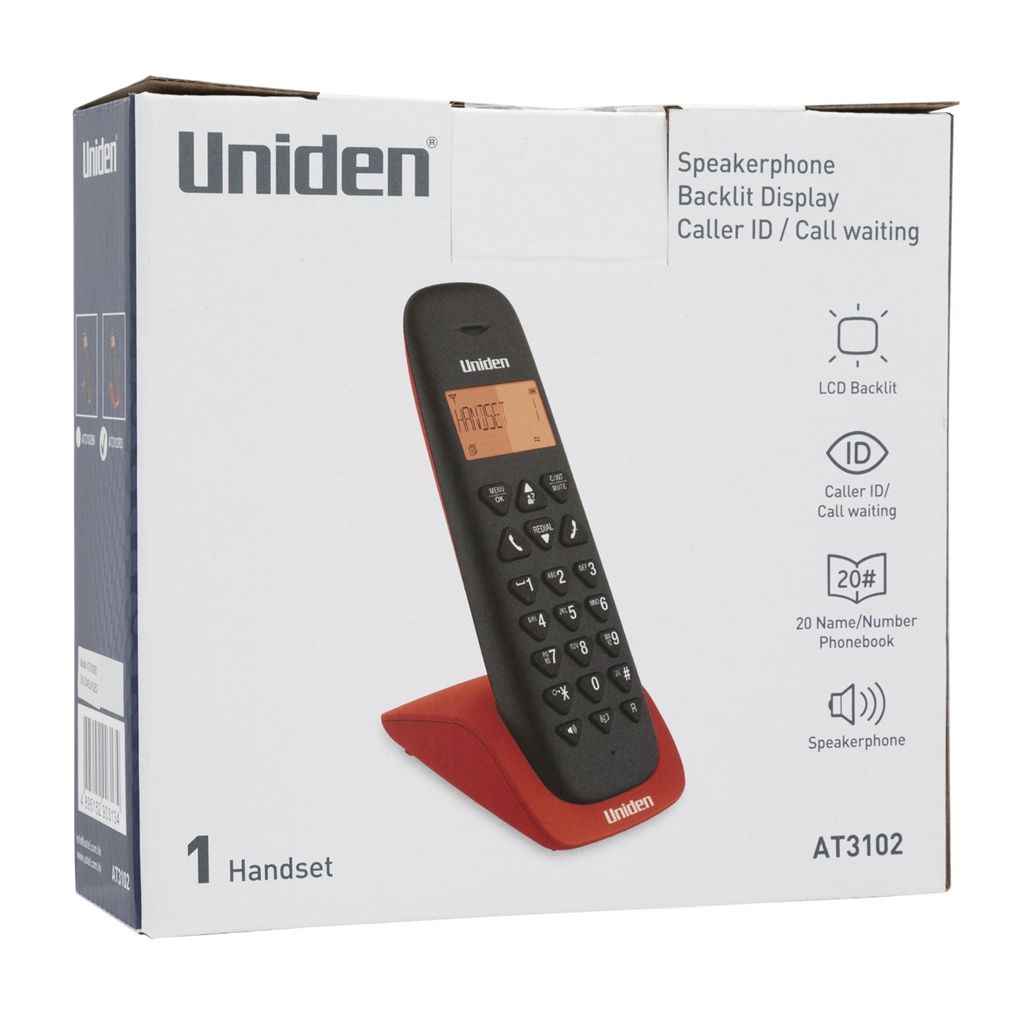 Telefono inalambrico Uniden AT3102R Red