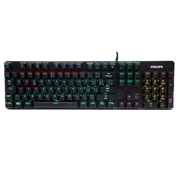 Teclado Gamer Philips SPK8401BQM Qwerty Español