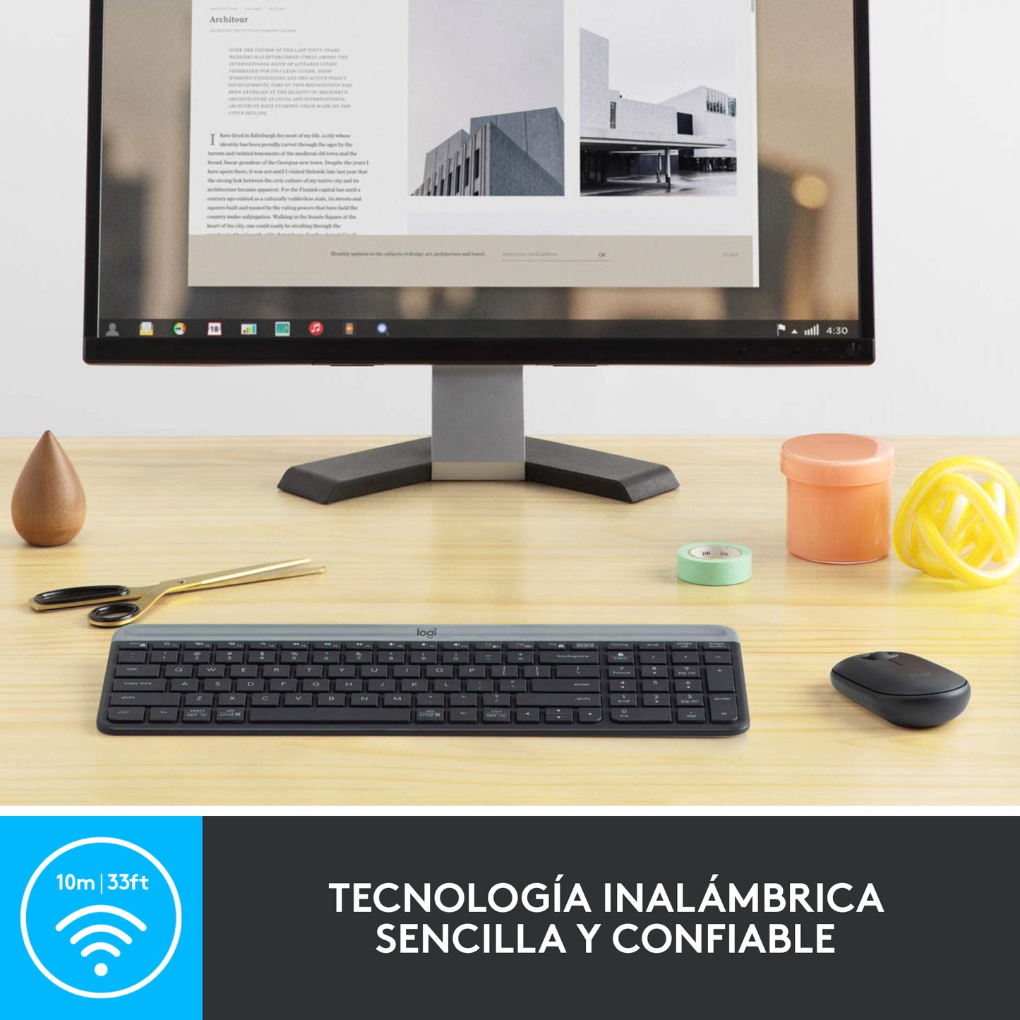 Combo Logitech Teclado y Mouse MK470 Slim