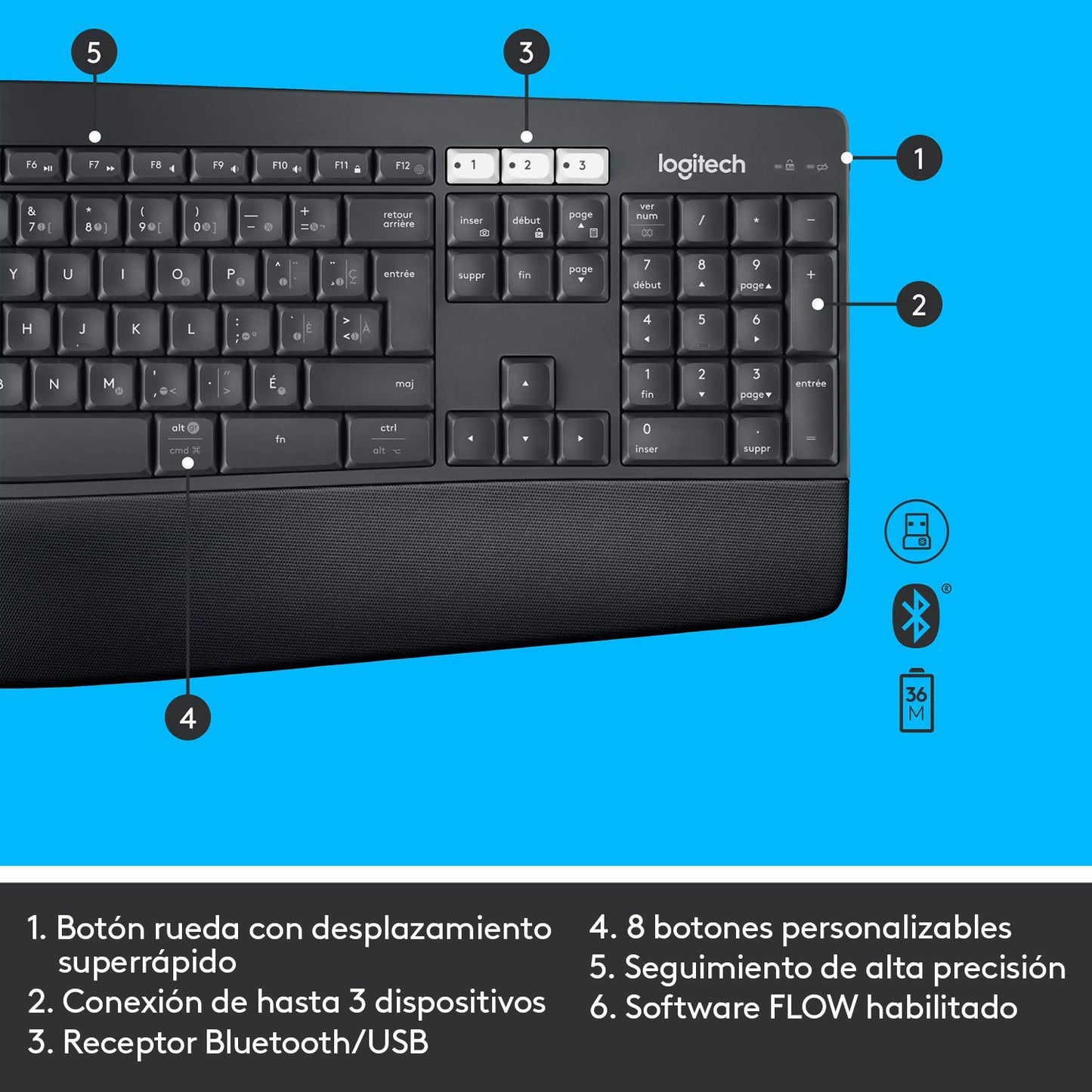 Kit Teclado y Mouse inalambrico MK850