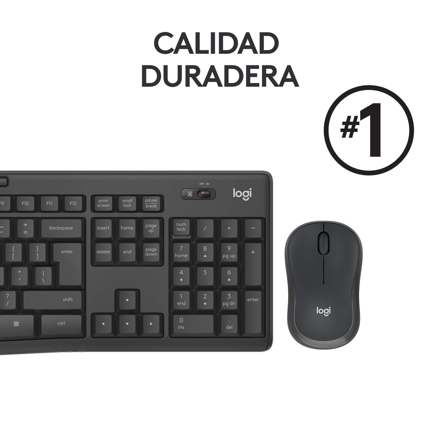 Combo Mouse y Teclado Logitech MK295 Negro