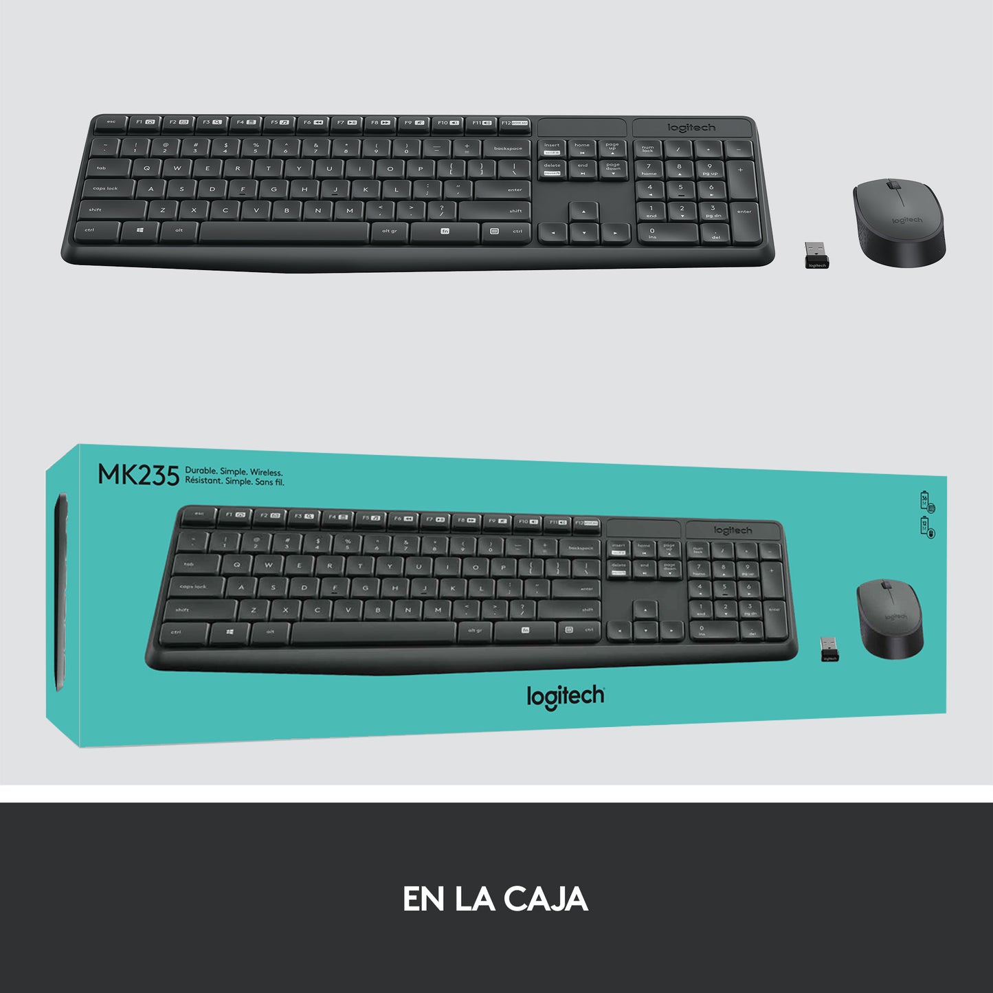 Combo Logitech Teclado y Mouse MK235