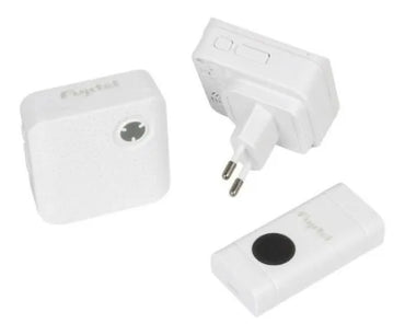 Timbre Inalámbrico Fujitel Doble Receptor 52 Melodías Blanco 180m