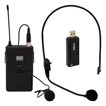 Micrófono Inalámbrico USB Lavalier Fifine K031B UHF Negro