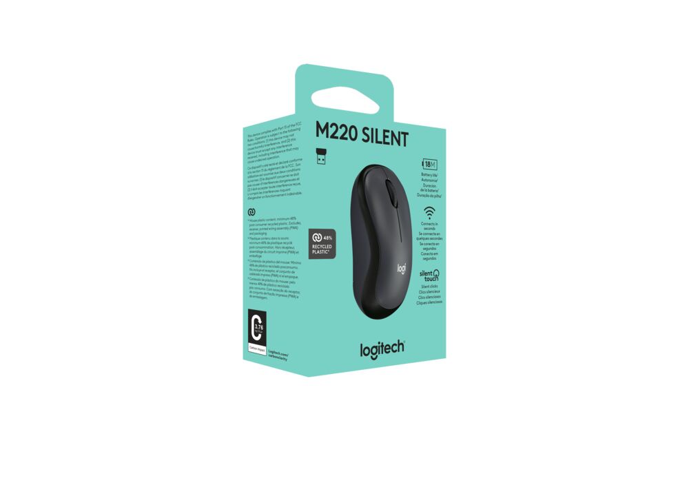 Mouse Inalámbrico Logitech M220 Silent Graphite