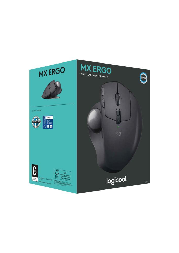 Mouse Gamer Trackball Inalámbrico Recargable Logitech Mx Ergo Negro