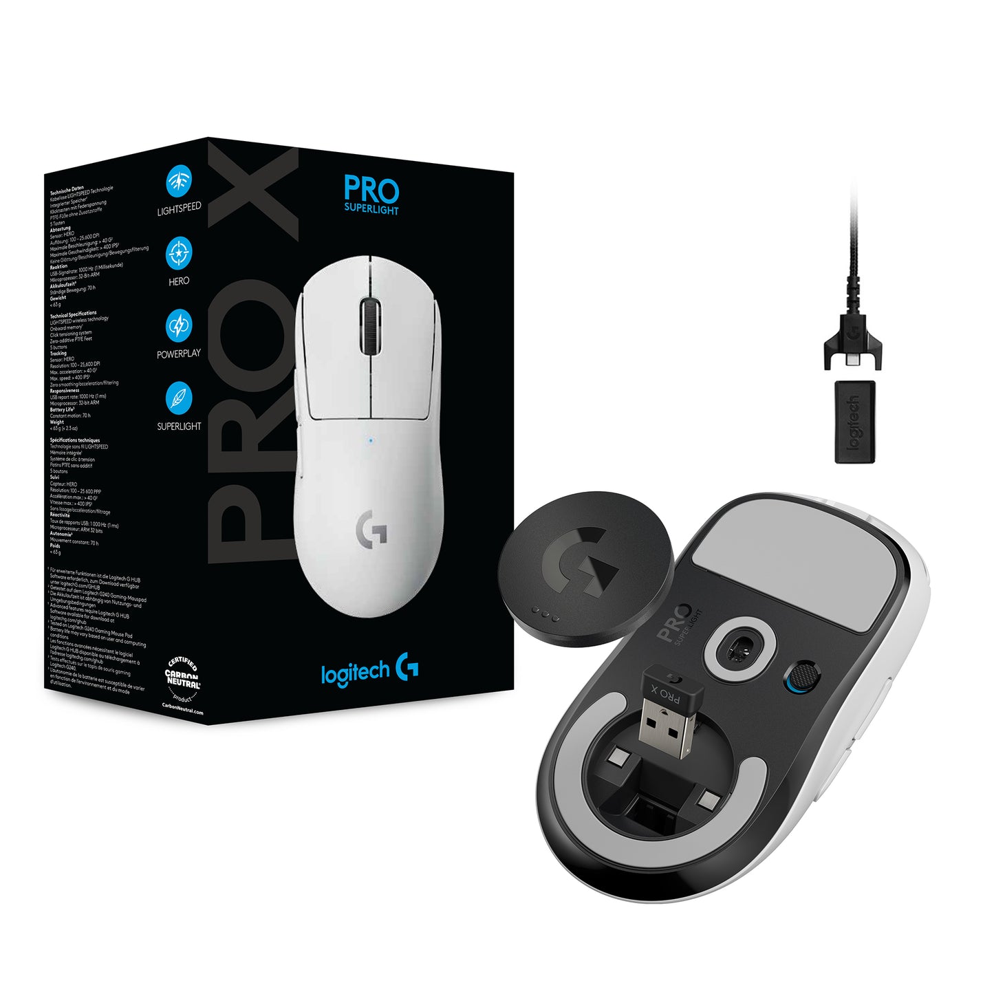 Mouse Gamer Logitech Pro X Superlight Blanco
