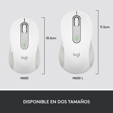 Mouse Logitech M650 Blanco Wireless