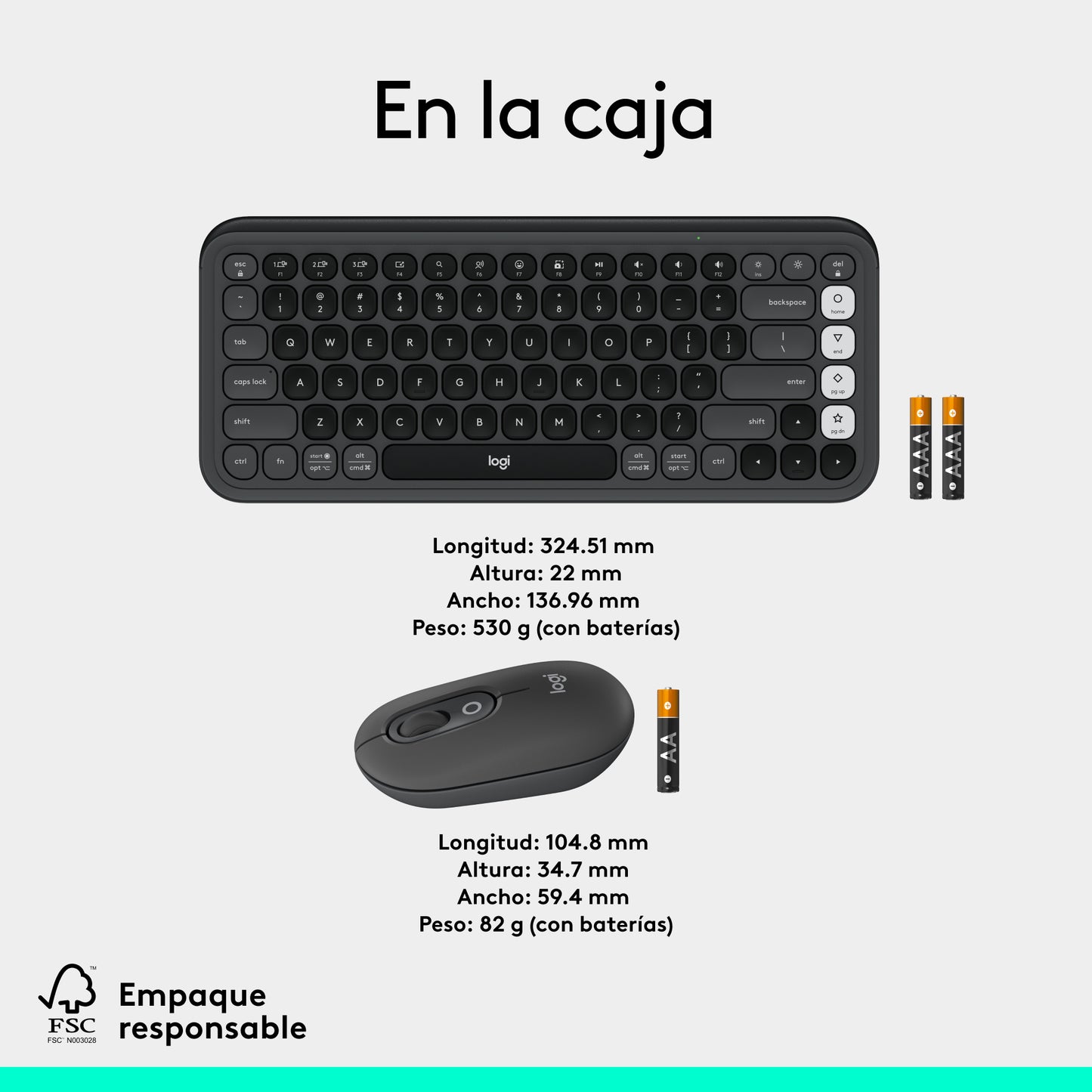 Kit Teclado Y Mouse Logitech Pop Icon Español Grafito