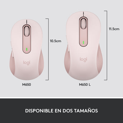 Mouse Logitech M650 Rosado Wireless