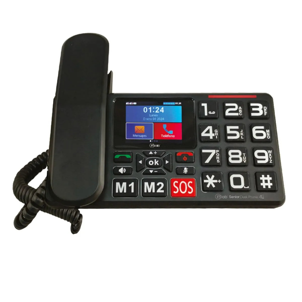 Teléfono Senior MLAB Desktop 4G SOS Botones Grandes 2.8”