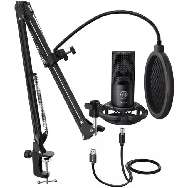 Micrófono Fifine T669 Condensador Cardioide USB con Brazo