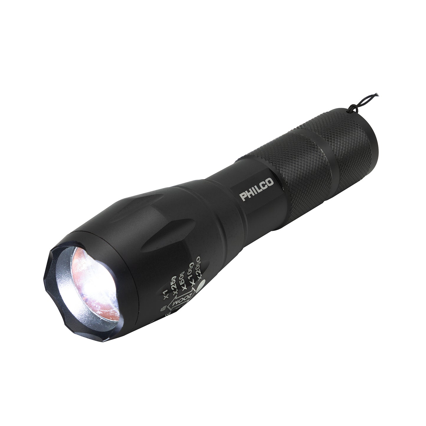 Linterna Táctica LED Swatt Philco 2000LM Recargable con Soporte para Bicicleta