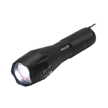 Linterna Táctica LED Swatt Philco 2000LM Recargable con Soporte para Bicicleta