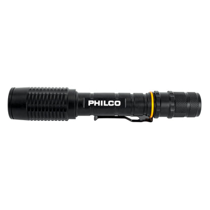Linterna Swat Recargable LED Philco SW930 3W Zoom Ajustable Negro