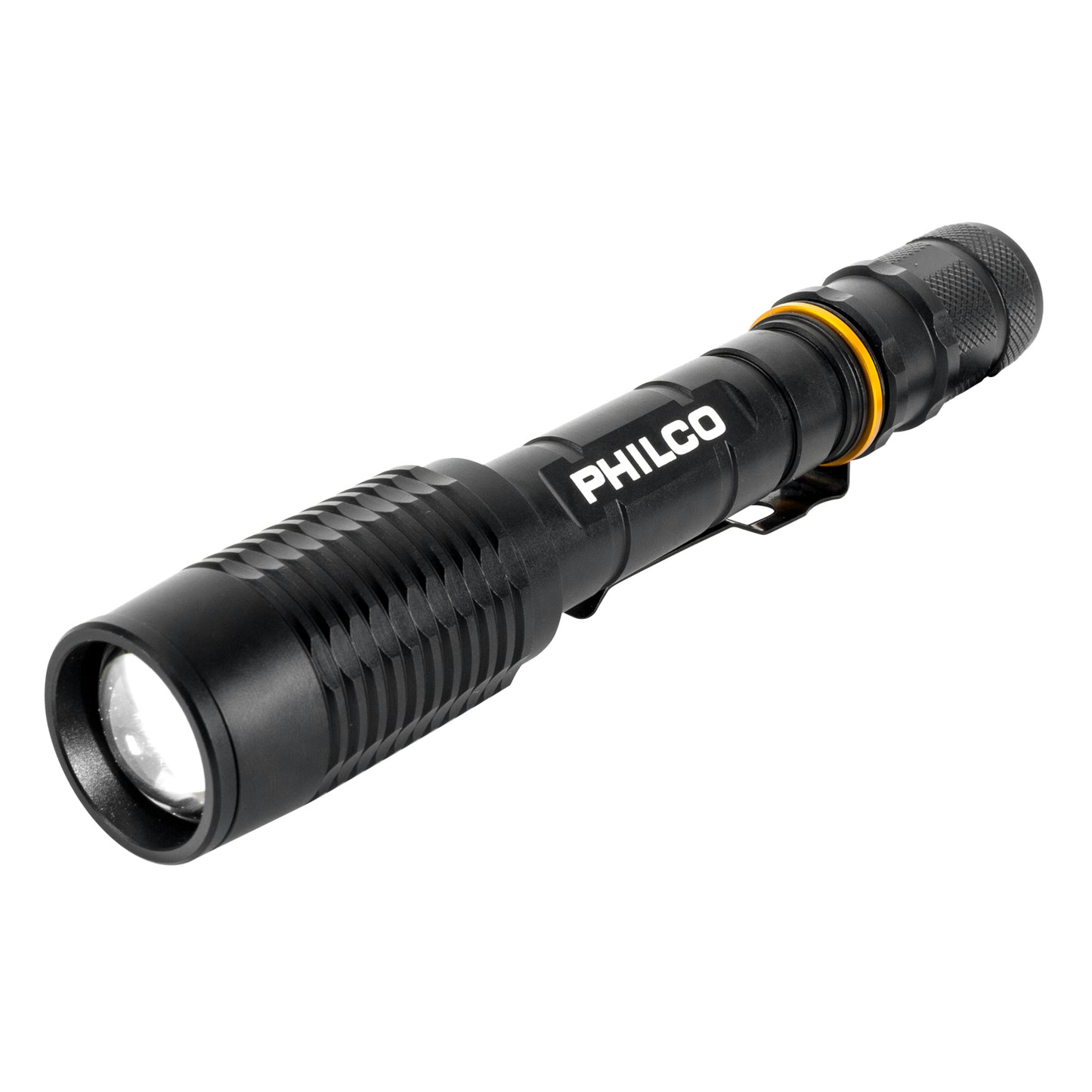 Linterna Swat Recargable LED Philco SW930 3W Zoom Ajustable Negro