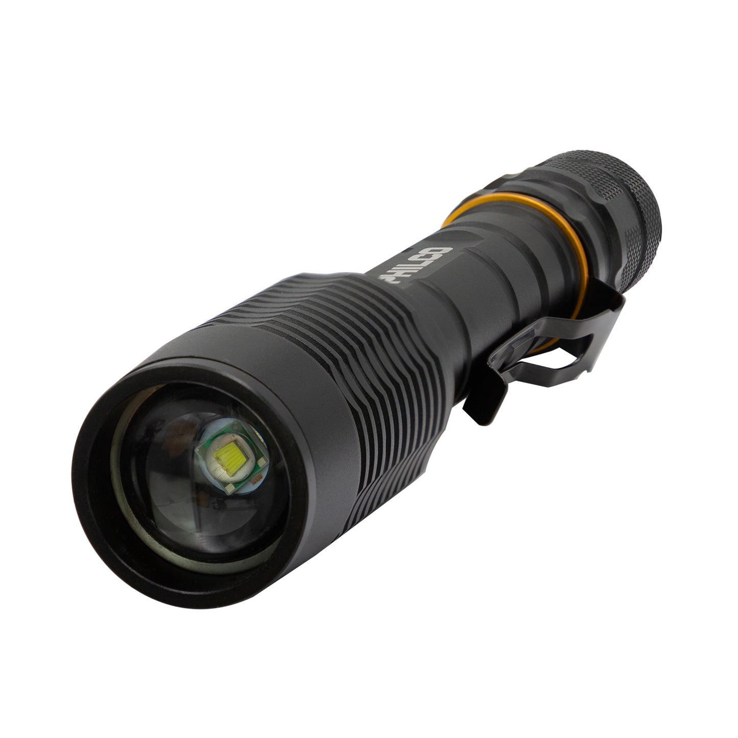 Linterna Swat Recargable LED Philco SW930 3W Zoom Ajustable Negro