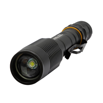 Linterna Swat Recargable LED Philco SW930 3W Zoom Ajustable Negro