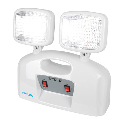 Lámpara de Emergencia Philco 2 Focos LED Recargable