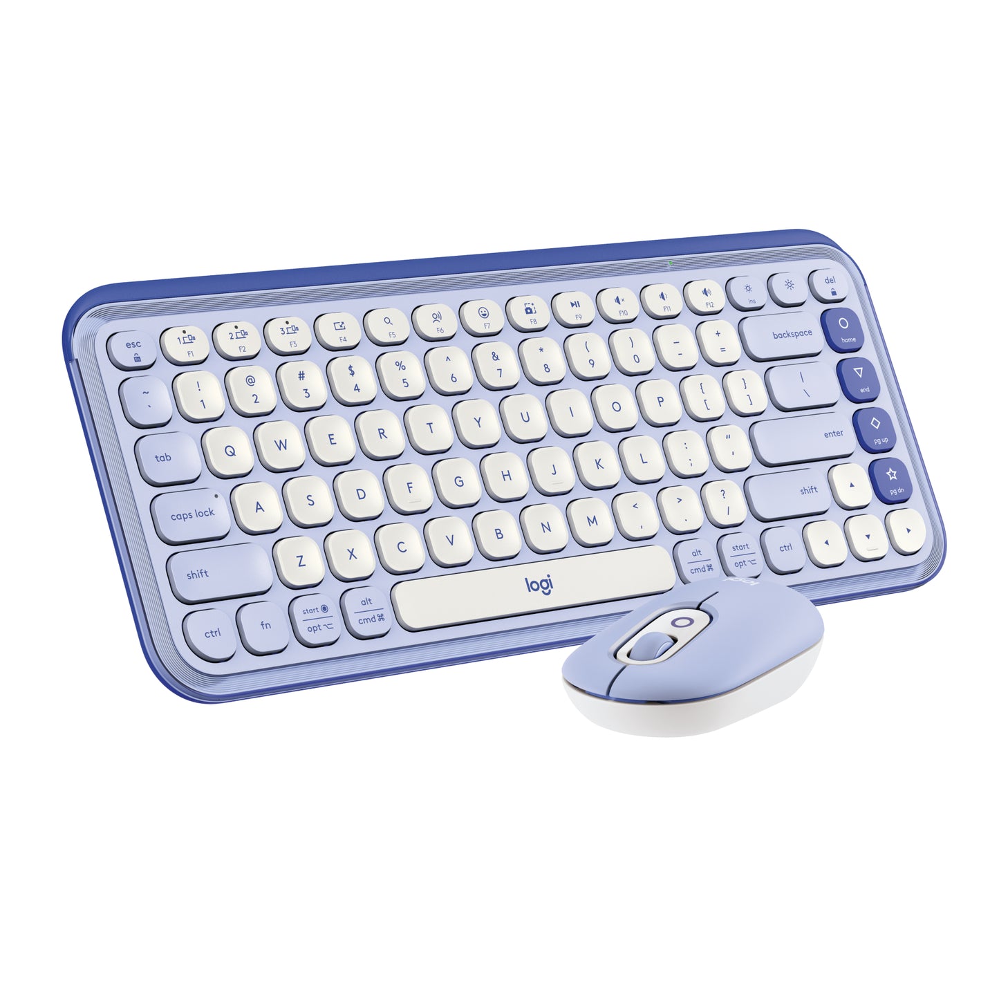 Kit Teclado Y Mouse Logitech Pop Icon Español Lila