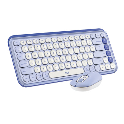 Kit Teclado Y Mouse Logitech Pop Icon Español Lila