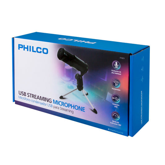 Microfono Streaming USB Studio Philco