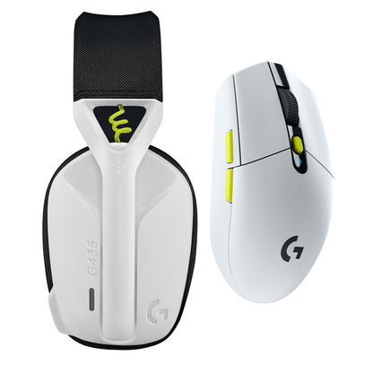 Audifono Gamer Logitech G435 y Mouse G305 Blanco