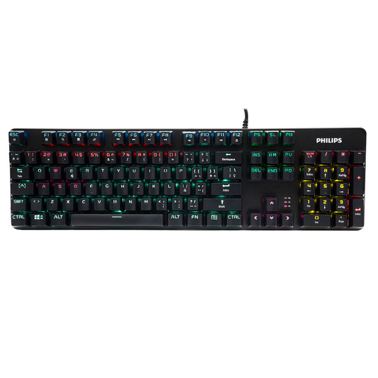 Teclado Gamer Philips SPK8401BQM Qwerty Español