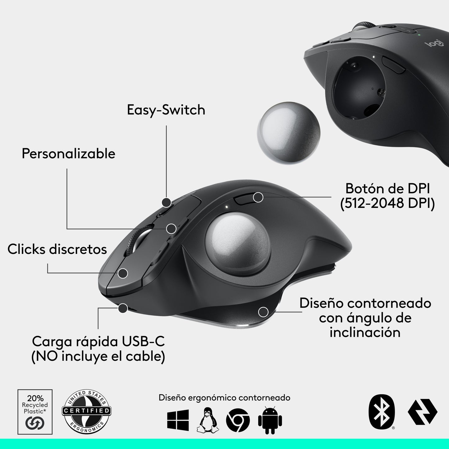 Mouse Bluetooth Ergo Mx S
