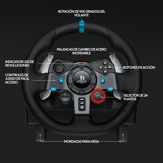 Volante Logitech con pedales G29 para Ps3 Ps4 Ps5 y PC
