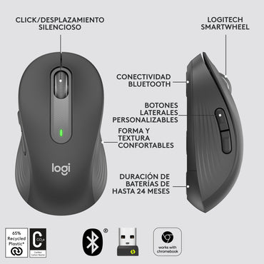 Mouse Logitech M650 Negro Wireless