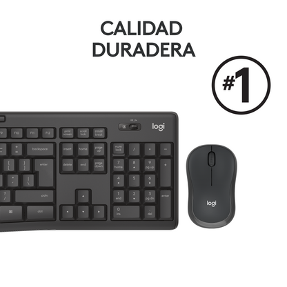 Combo Mouse y Teclado Logitech MK295 Negro