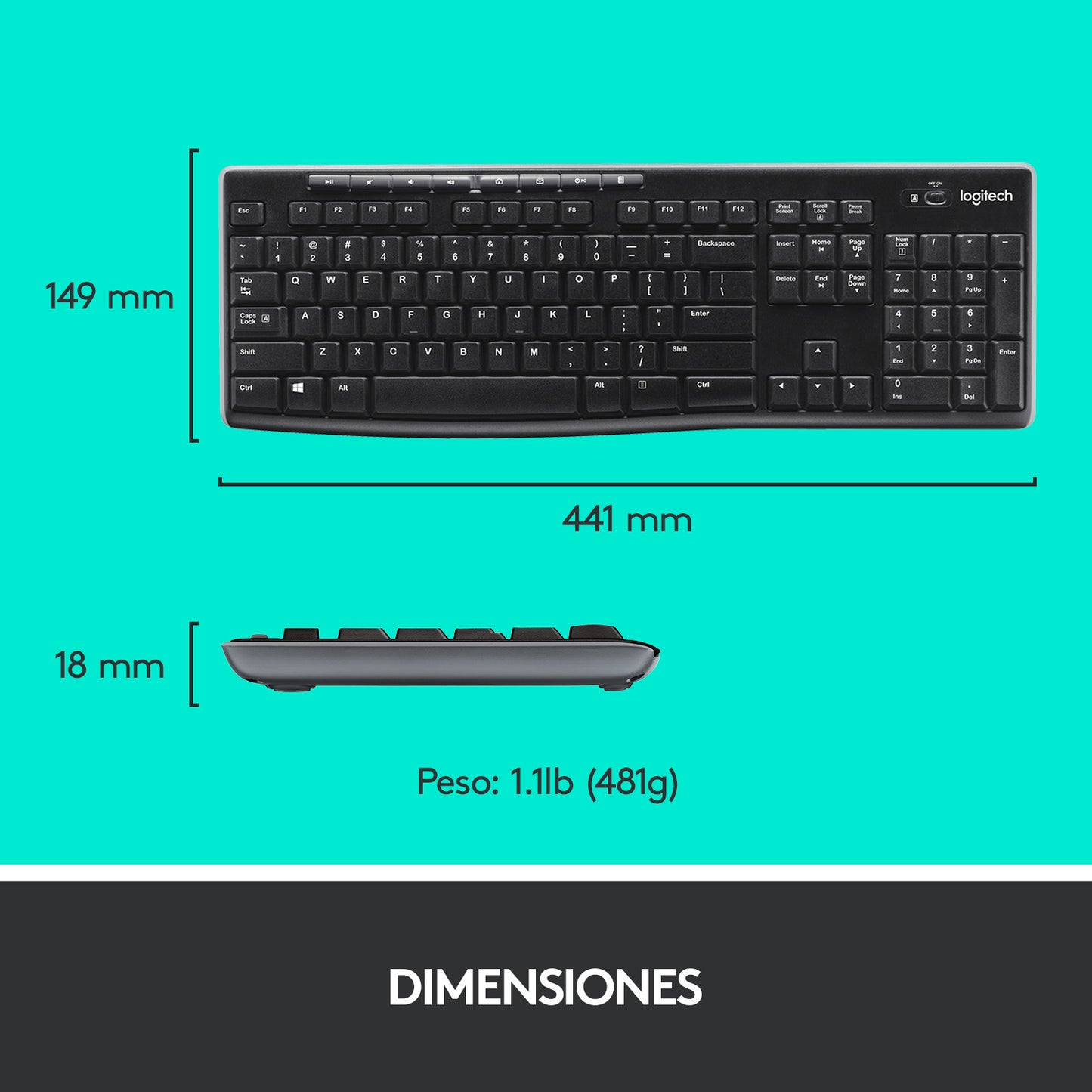 Kit Teclado y Mouse inalambrico MK270 Español