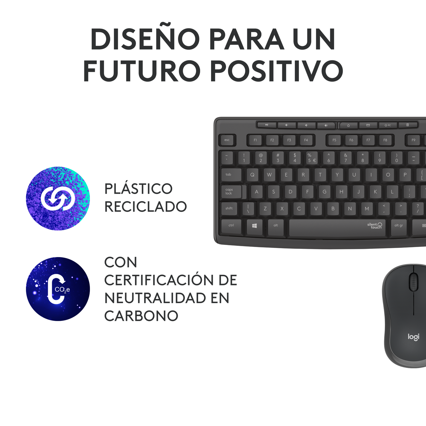 Combo Mouse y Teclado Logitech MK295 Negro