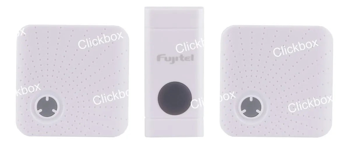 Timbre Inalámbrico Fujitel Doble Receptor 52 Melodías Blanco 180m