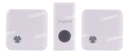 Timbre Inalámbrico Fujitel Doble Receptor 52 Melodías Blanco 180m