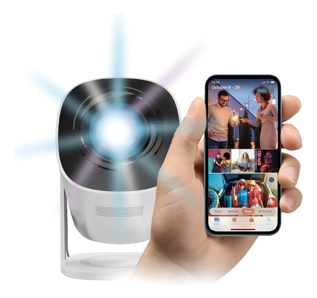 Proyector MLAB Smart Tube LED/LCD 300 ANSI HD 720p WiFi Dual Band