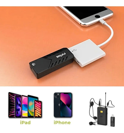 Micrófono Inalámbrico USB Lavalier Fifine K031B UHF Negro