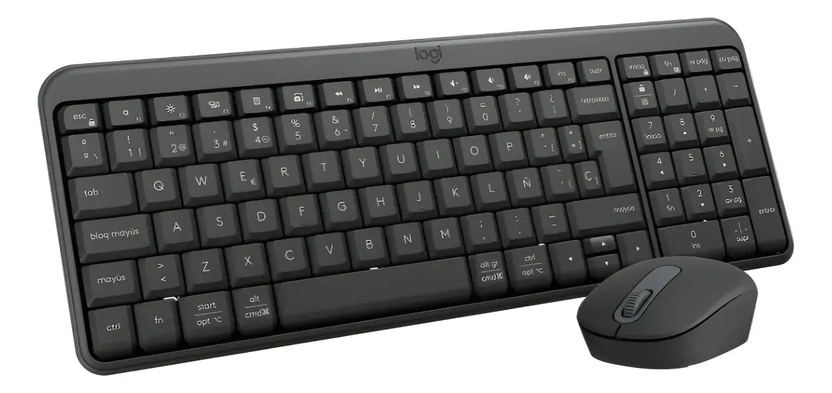 Kit Teclado + Mouse Inalámbrico Bluetooth Logitech MK250 Español Negro