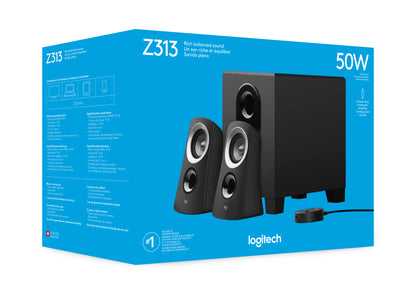 Parlantes Logitech Z313 2.1 con Subwoofer - 25W RMS Control Volumen Cable
