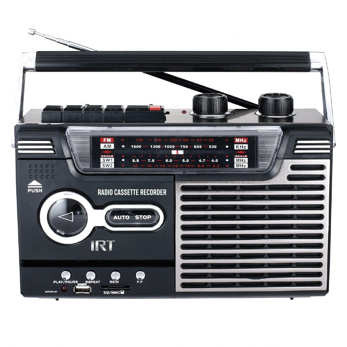 Radio Cassette IRT Bluetooth FM USB SD Vintage