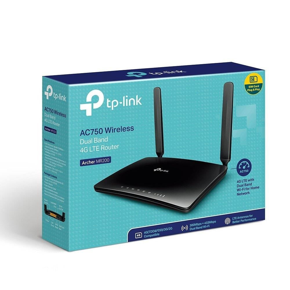 Router Inalámbrico 4G LTE TP-Link MR200 AC750 Dual Band