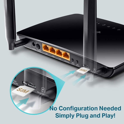 Router TP-Link 4G LTE TL-MR6400 V4 Negro