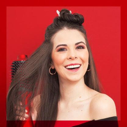 Cepillo Secador Y Voluminizador One step Revlon Rojo RVDR5222RLA.