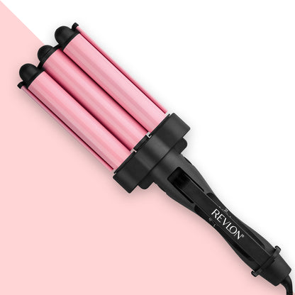 Ondulador Waver Jumbo De 3 Barriles Revlon Rosa