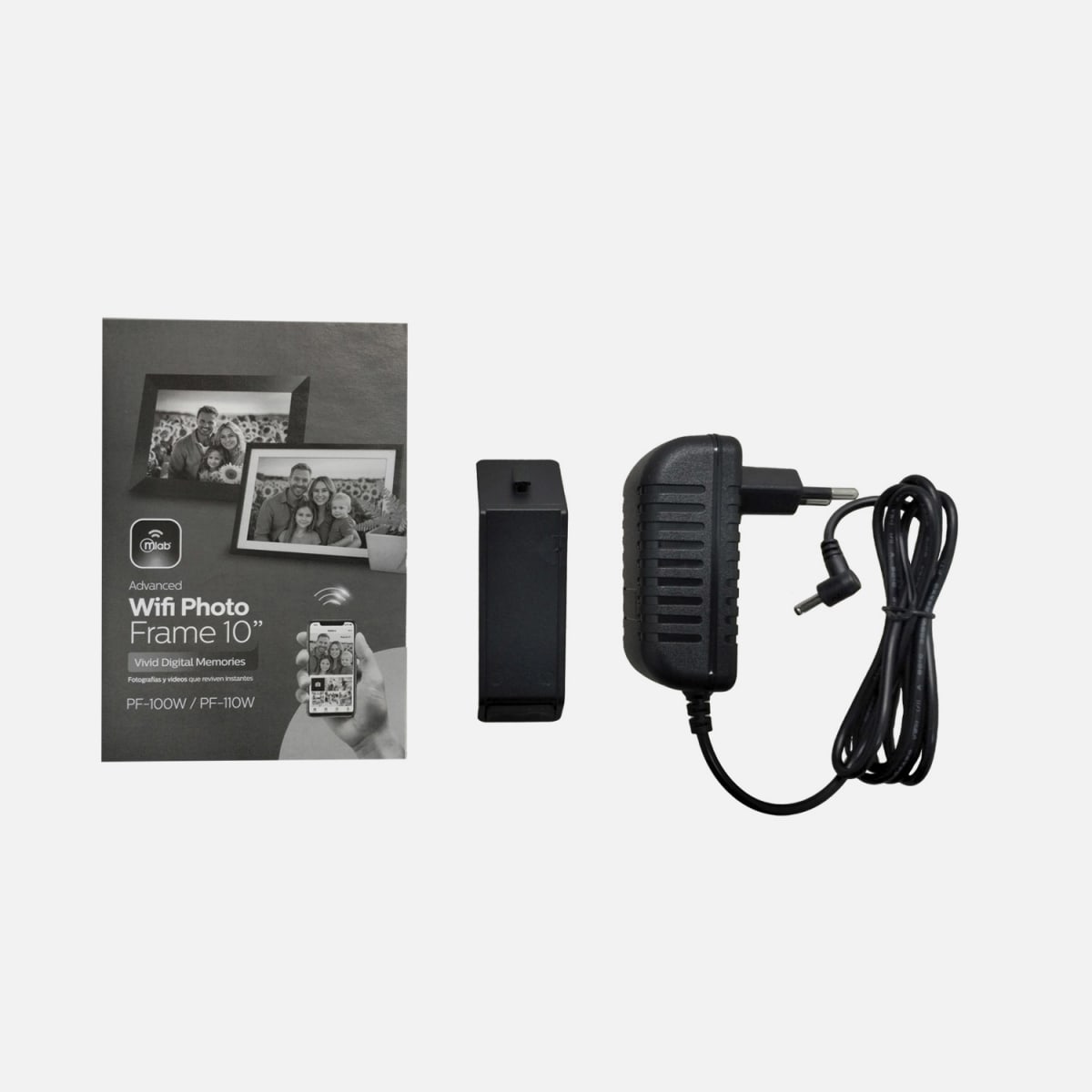 Marco Digital MLAB 10” WiFi App USB/SD Photo Frame Negro / Blanco PF-110W