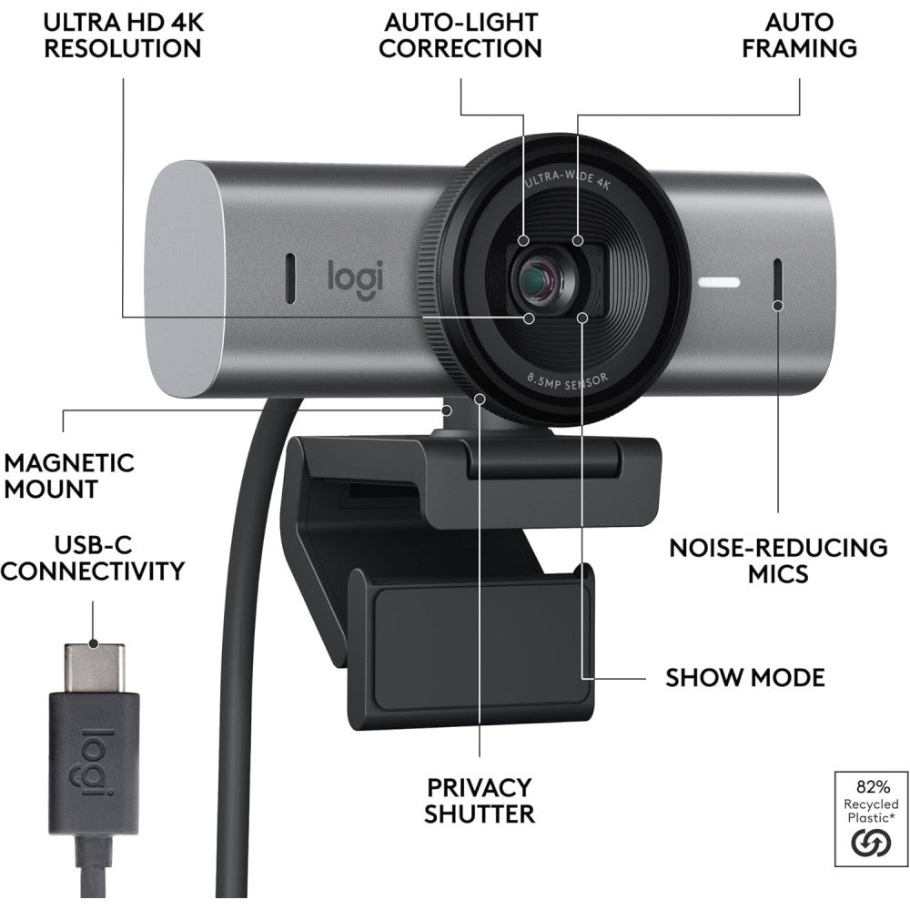 Webcam Logitech MX Brio Ultra HD 4K