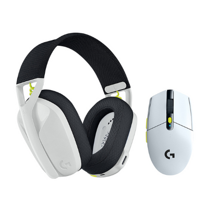 Audifono Gamer Logitech G435 y Mouse G305 Blanco